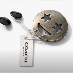 Coach Antique Silver-Tone Star Cutout Pendant Charm for bags